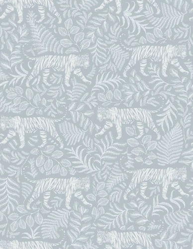 Tapeta z motywem dzikich zwierząt Camouflaged Tiger Blue.webp
