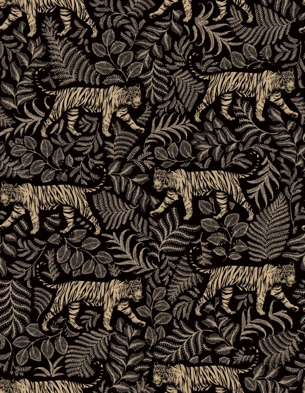 Tapeta w kontrastowych kolorach Camouflaged Tiger.webp