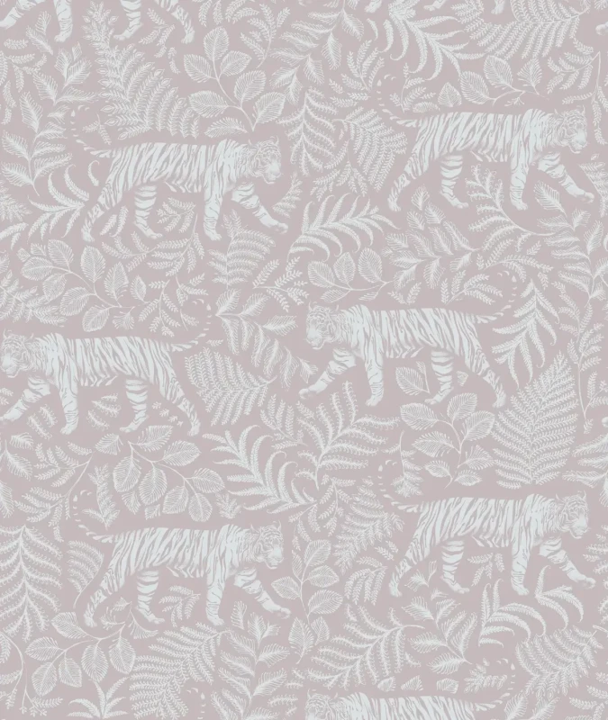 Tapeta w pudrowym różu Camouflaged Tiger Light Pink.webp