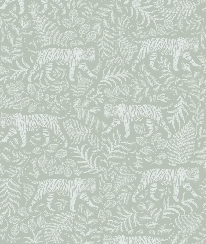 Zielona tapeta Camouflaged Tiger Light Green.webp