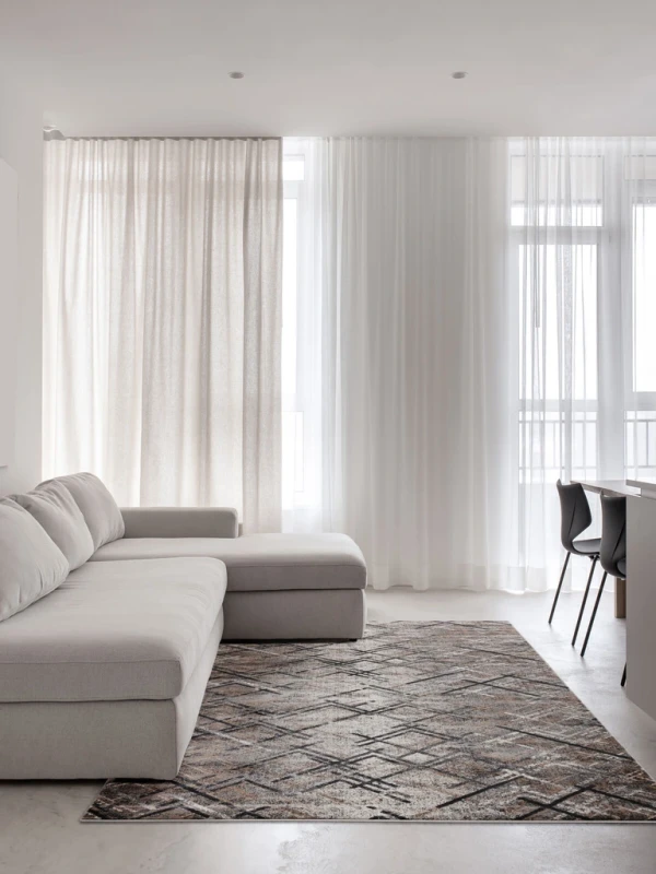 Sofa z  dywanem nowoczesnym FD Soft Camino popiel