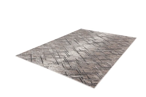 Rzut z góry dywanu nowoczesnego FD Soft Camino popiel