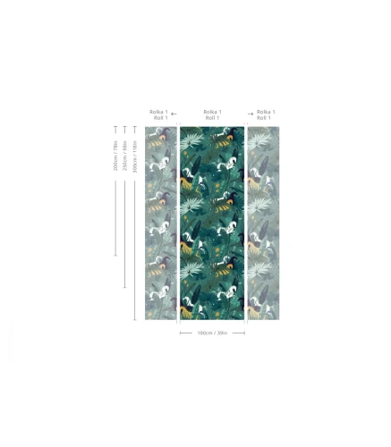 Wymiary tapety Magic Horses Turquoise.webp