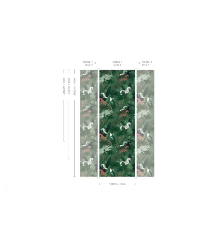 Wymiary tapety Dream Horses Green.webp