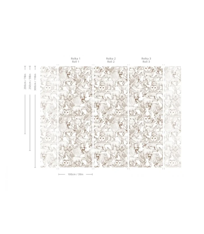 Wymiary tapety Forest Friends Brown.webp