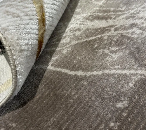 Bok dywanu Art deco marmur Gloria 3671 szaro-beżowego