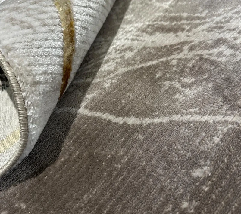 Bok dywanu Art deco marmur Gloria 3671 szaro-beżowego