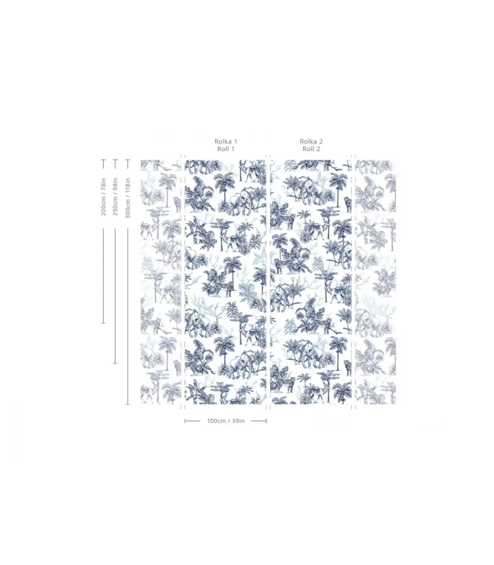 Wymiary tapety muralu Power Of Jungle.webp