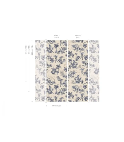 Rozmiar tapety muralu Power Of Jungle Sepia.webp