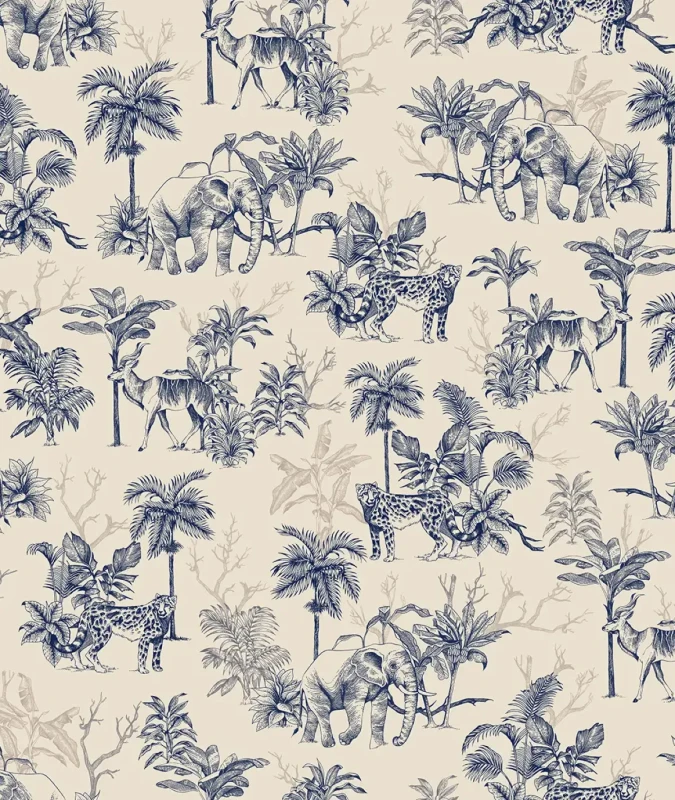 Egzotyczna tapeta w sepii Power Of Jungle Sepia.webp