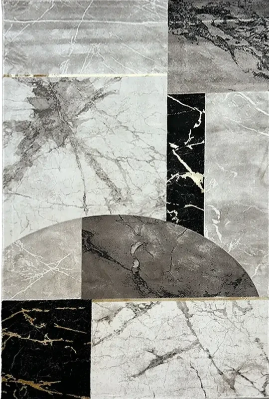 Dywan marmur geometria Gloria 3672 szaro-beżowy