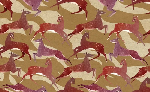 Tapeta ze skaczącymi sarnami Roe Deer.webp