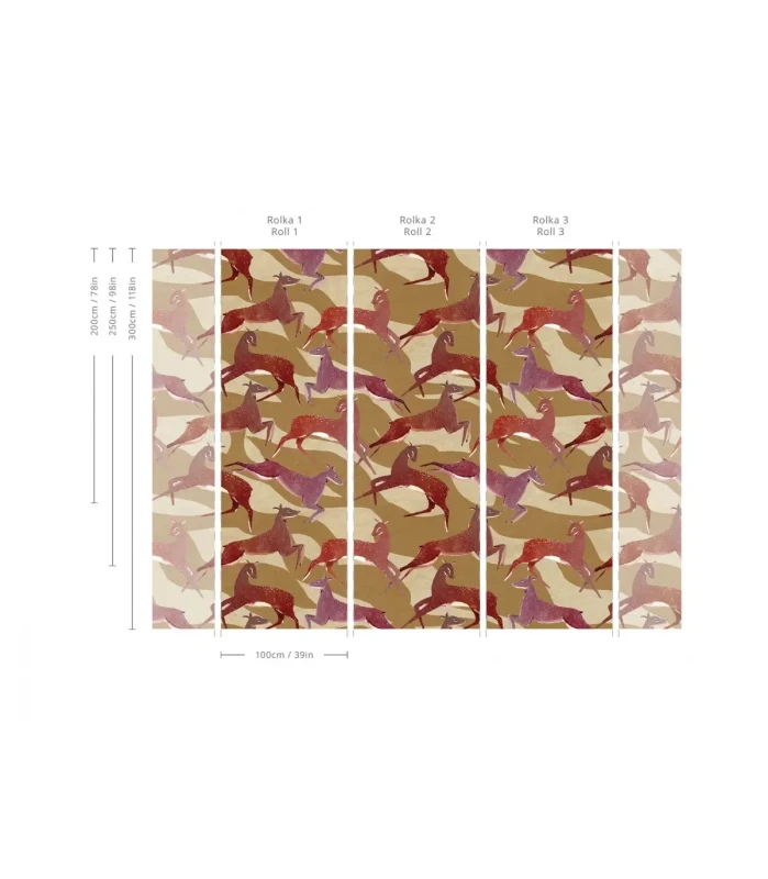 Wymiary tapety muralu Roe Deer.webp