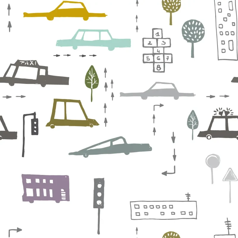 Tapeta z samochodami Cars White.webp