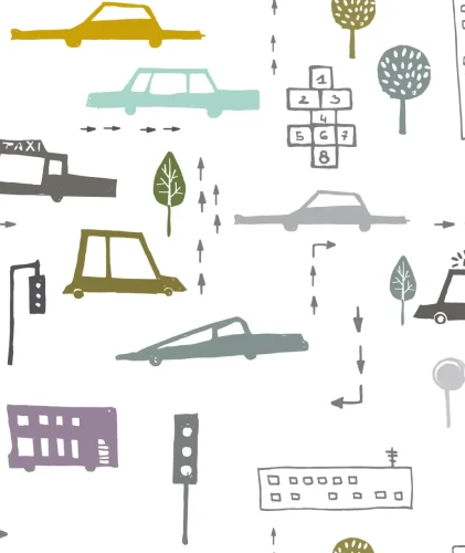 Tapeta Cars White Wallcolors