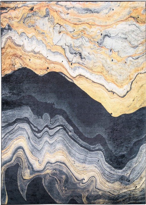 Dywan abstrakcja ze złotym 38670 Print Toscana