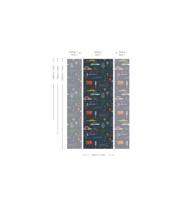 Wymiary tapety Cars Navy Blue.webp