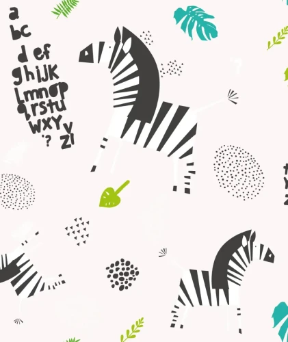 Tapeta Zebra White Wallcolors