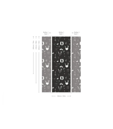 Wymiary tapety Teddy Bears Black.webp