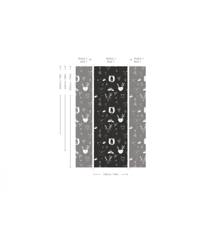 Wymiary tapety Teddy Bears Black.webp