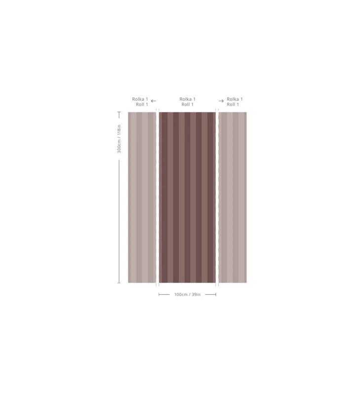 Wymiary tapety Bold Stripe Cocoa.webp