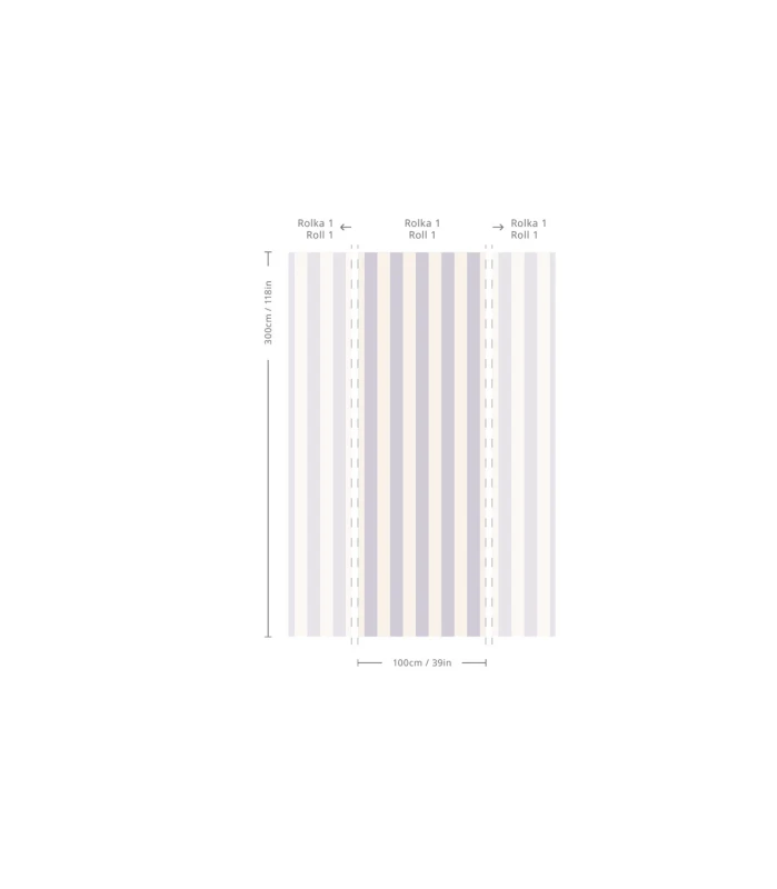 Wymiary tapety Bold Stripe Lavender.webp