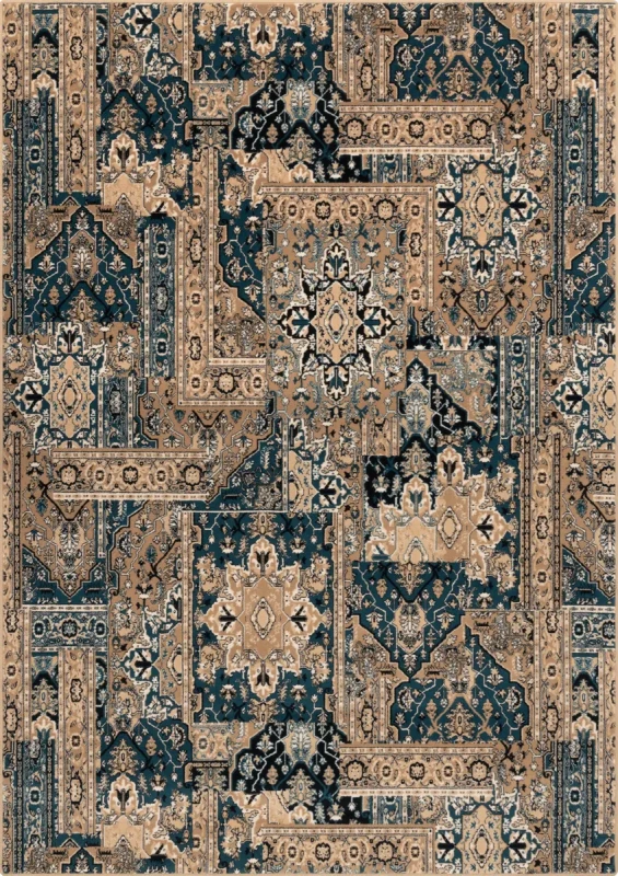 Dywan wełniany tradycyjny Agnella Isfahan Rubio szmaragd