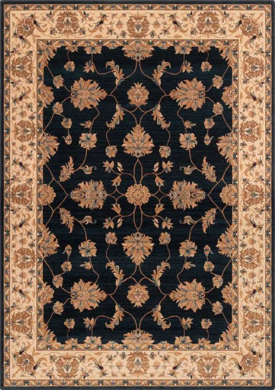 Dywan wełniany tradycyjny Agnella Isfahan Nereo granatowy