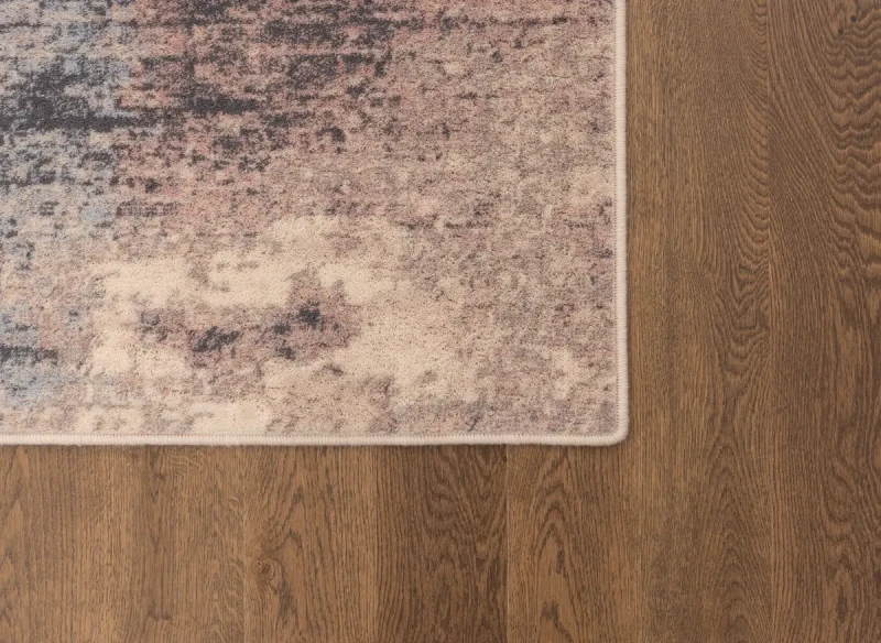 Detal dywanu wełnianego abstrakcja Agnella Isfahan Grado piaskowego