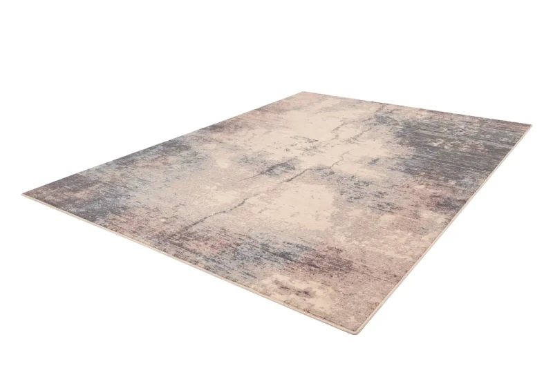 Rzut z boku na dywan wełniany abstrakcja Agnella Isfahan Grado piaskowy