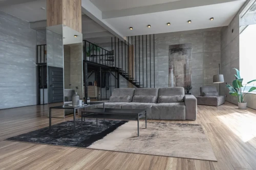 Dywan wełniany Agnella Isfahan Fede grafitowy w salonie