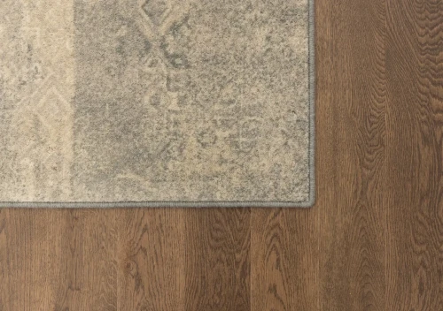 Róg dywanu wełnianego vintage Agnella Isfahan Fulvia popiel