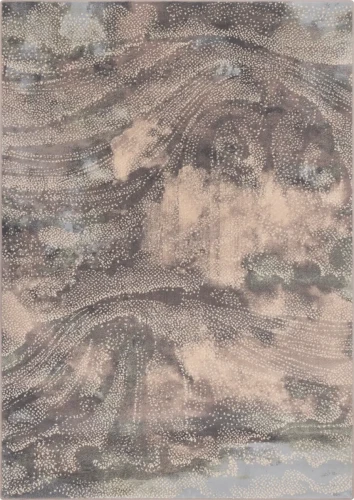 Dywan wełniany abstrakcja Agnella Isfahan Perlo wrzosowy