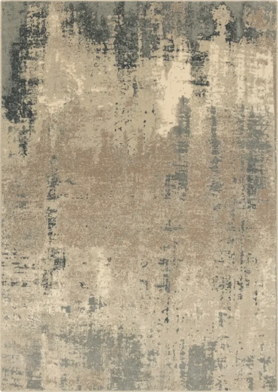 Dywan wełniany abstrakcja Agnella Isfahan Leno siwy