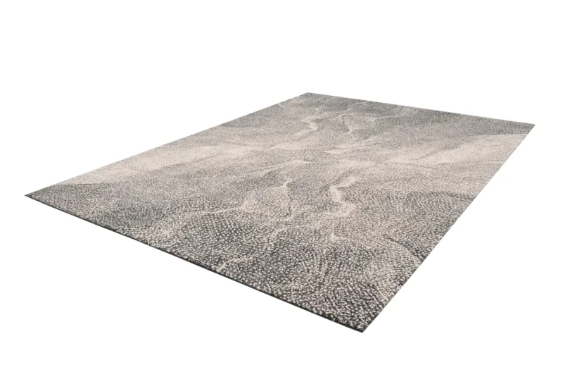 Dywan wełniany Agnella Calisia Rivo grafit widok z perspektywy.webp