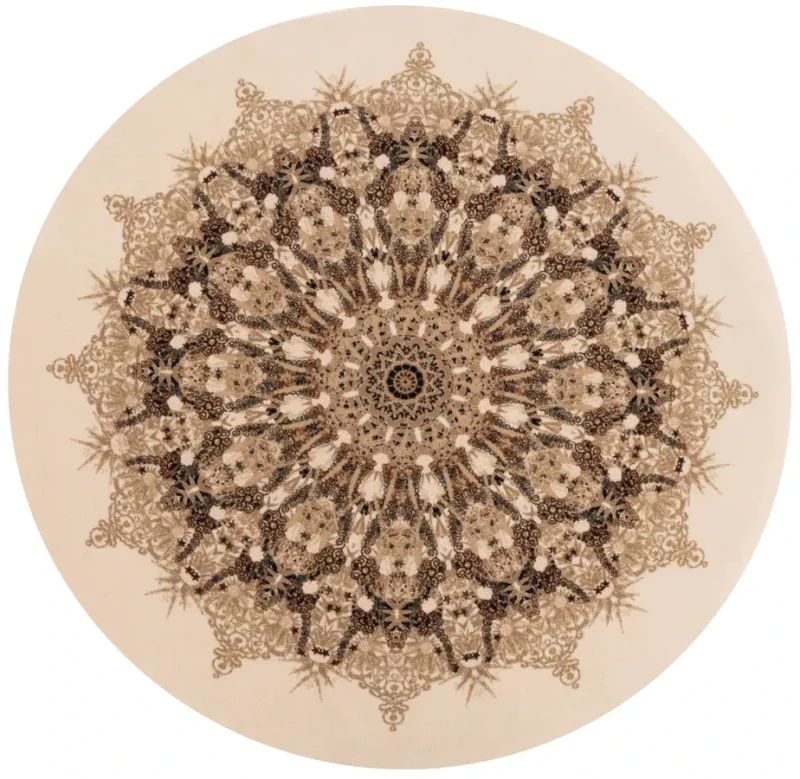 Dywan okrągły wełniany Agnella Agnus Julia krem