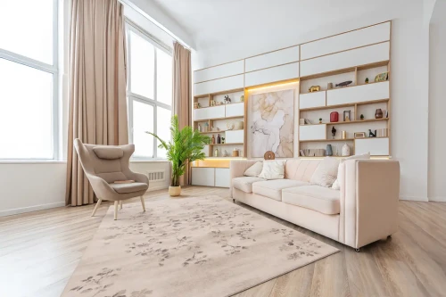 Dywan wełniany Agnella Isfahan Tosca biały w aranżacji