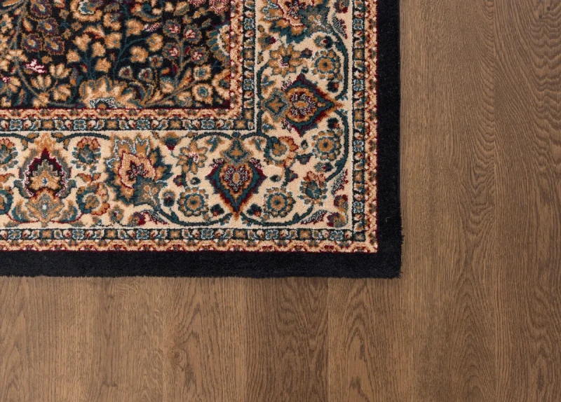 Róg dywanu wełnianego Agnella Agnus Bruna granat