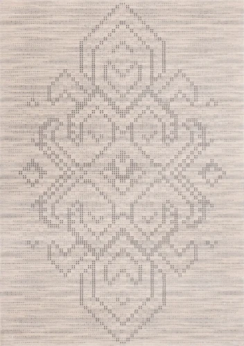 Wełniany dywan w stylu skandynawskim z geometrycznym wzorem etno Agnella Calisia Baldo biały.webp