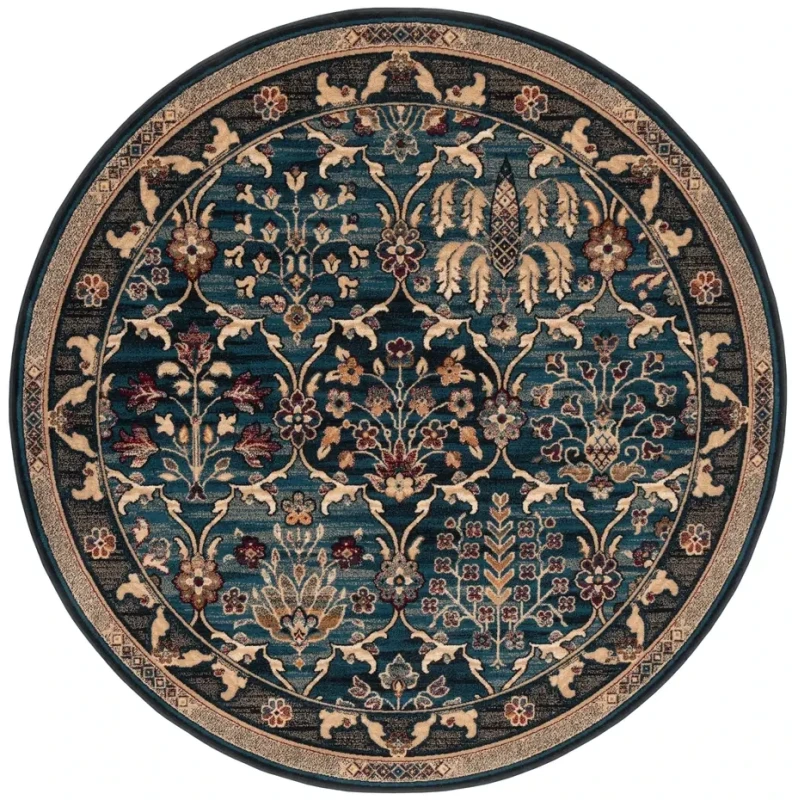 Dywan okrągły wełniany Agnella Isfahan Amara szmaragd