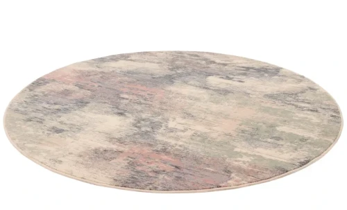 Dywan okrągły wełniany Agnella Isfahan Orso alabastrowy w perspektywie