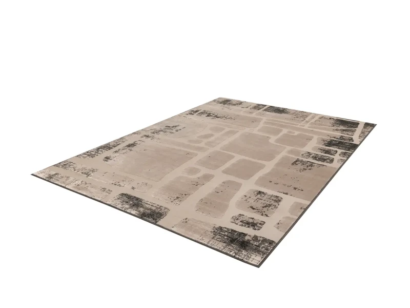 Rzut z góry na dywan nowoczesny FD Lida Nicco beż