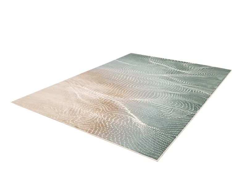 Rzut z góry dywanu nowoczesnego FD Lida Corin miętowy