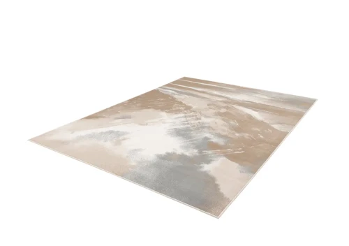 Rzut z góry na dywan nowoczesny FD Sensi Bizar ciemny beż