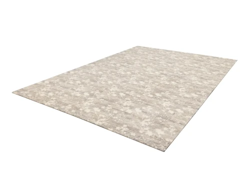 Dywan ze wzorem kwiatów Agnella Agnus Rosalia beż widok z boku.webp