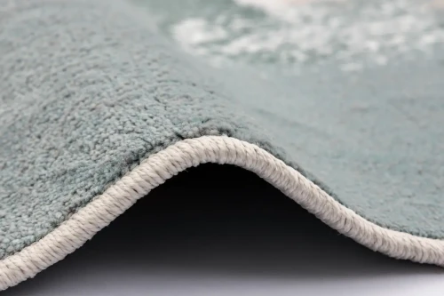 Obszycie i runo dywanu nowoczesnego FD Sensi Floro miętowy