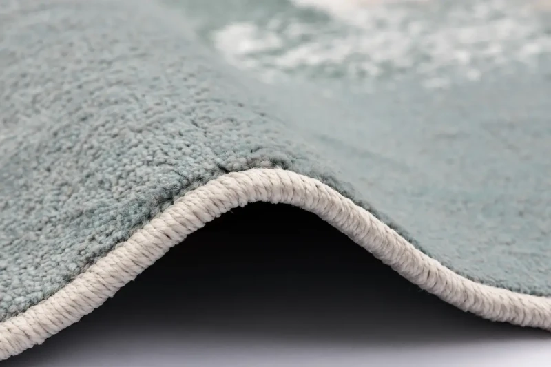 Obszycie i runo dywanu nowoczesnego FD Sensi Floro miętowy