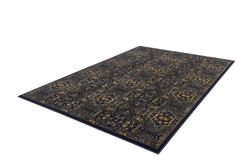 Rzut z boku na dywan tradycyjny FD Standard Teseo granat