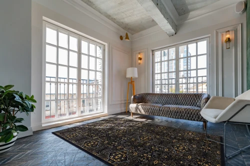 Dywan tradycyjny FD Standard Teseo granat w salonie