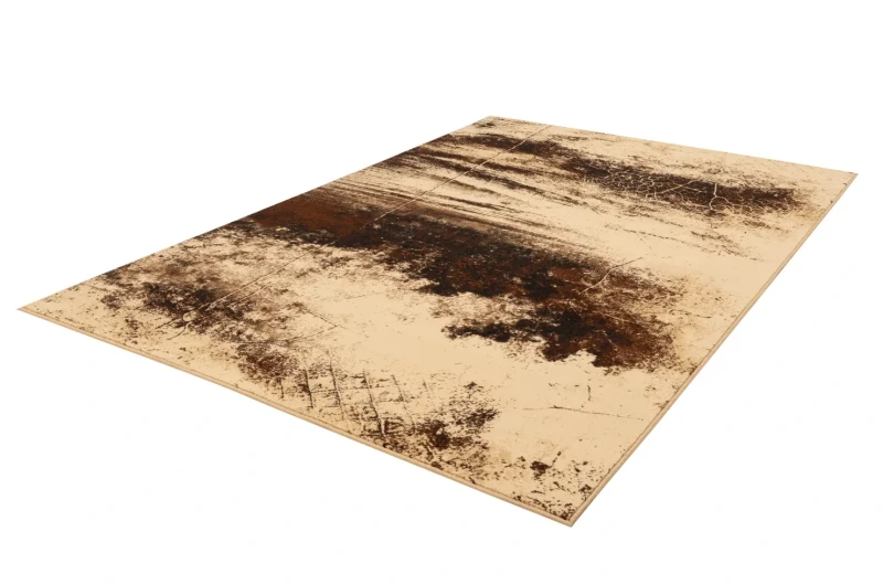 Rzut z boku na dywan nowoczesny FD Standard Perseo jasny brąz
